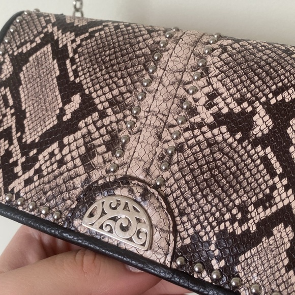 Brighton Pretty Tough "Rockmore" Python Leather Cross-Body Wallet - Picture 4 of 15